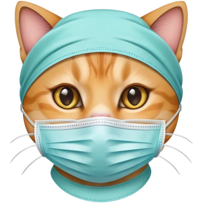 Cat in surgical mask emoji