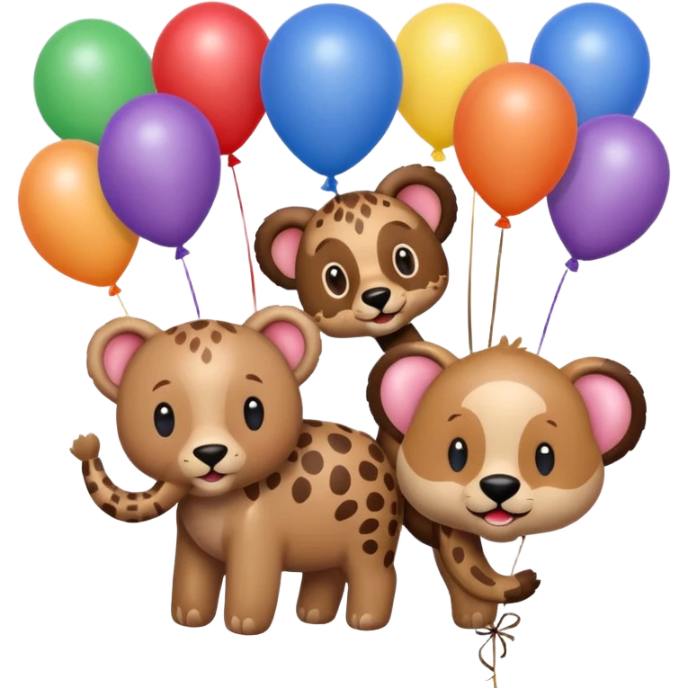 animals with balloon emoji