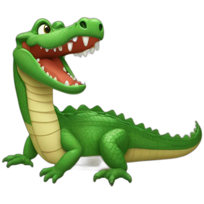 Crocodile qui mange un serpent emoji