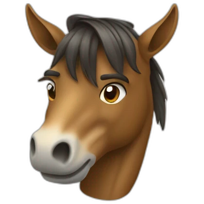 Tete de cheval avec un baton au bout emoji
