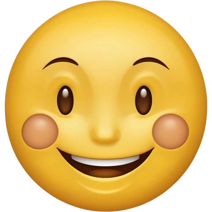 A smiley with half yellow and half brown face smiling emoji