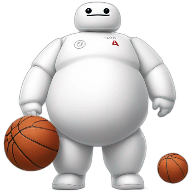 baymax as a basketball player emoji