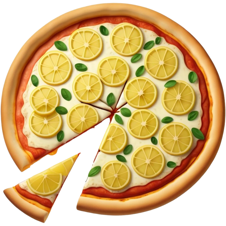 pizza with lemon slices on top emoji