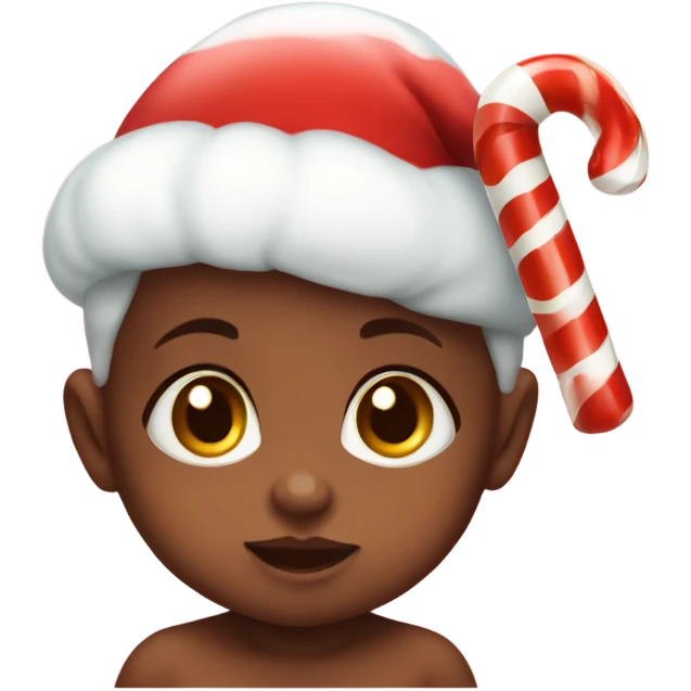 innocent candy cane baby emoji