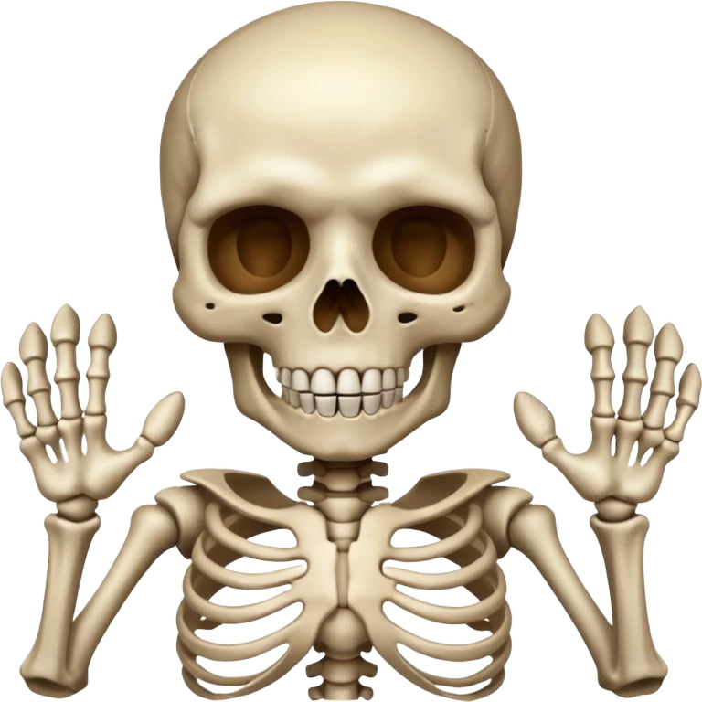 Mewing skeleton emoji