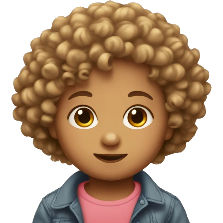curly hair baby emoji
