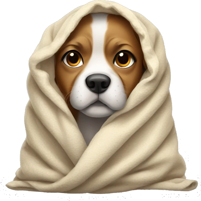 Dog in a blanket emoji