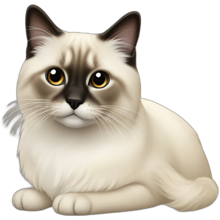 Seal point Birman cat emoji