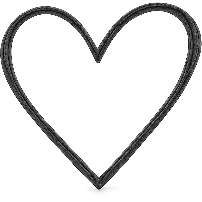 Add a realistic drop shadow to the 3D large pink heart with sparkles and gold outline, keeping the hand drawn black outline style, on a white clean background. emoji
