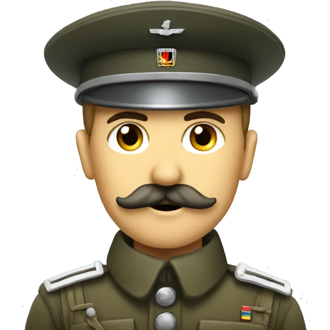 German soldier with moustache  emoji