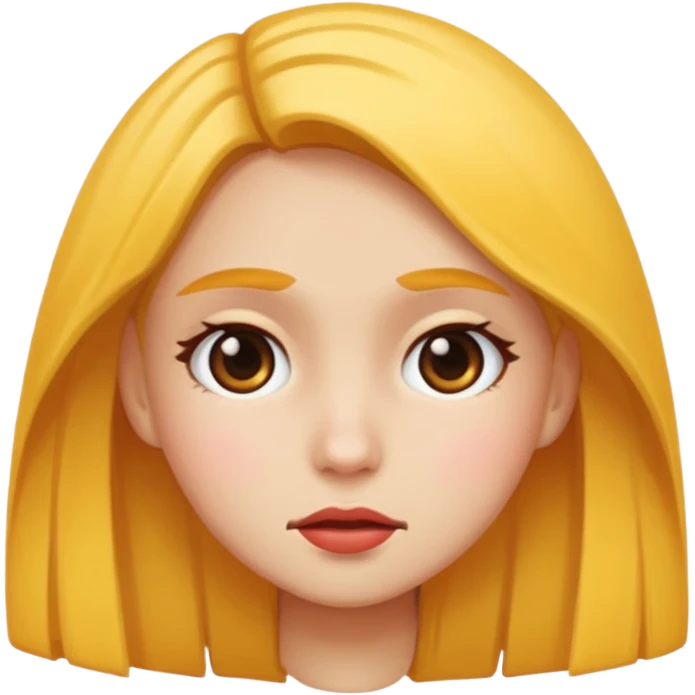 A problematic face girl emoji