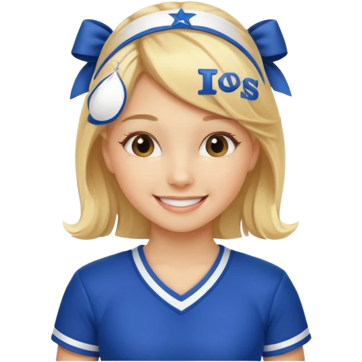 Una niña porrista emoji