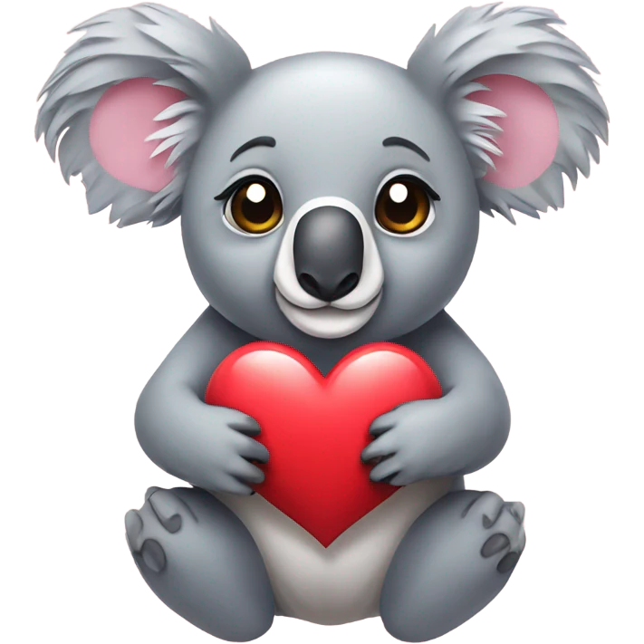 Koala with a heart emoji