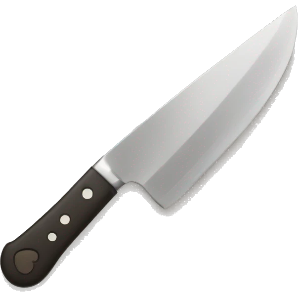 Knife with heart emoji