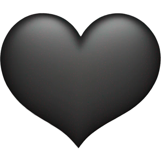 A heart outline with black colour emoji