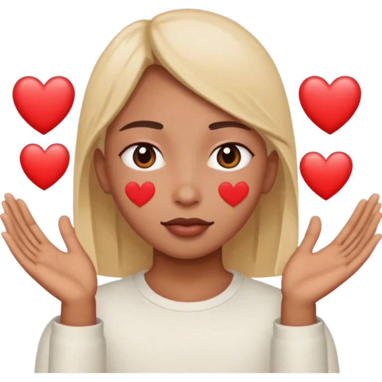 I just need these two emojis to be combined 🙄🥰. Like use this emoji: 🙄 but add the hearts surrounding it like this emoji: 🥰 emoji
