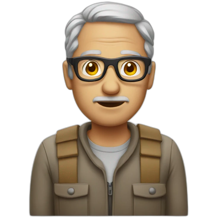 blind Middle aged man emoji