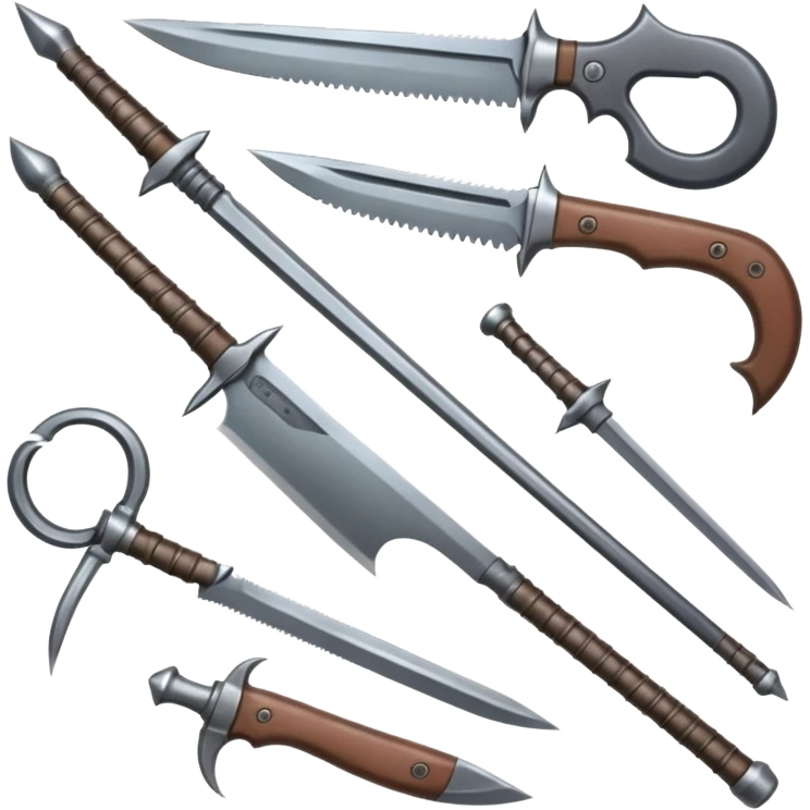 Multiple different weapons emoji