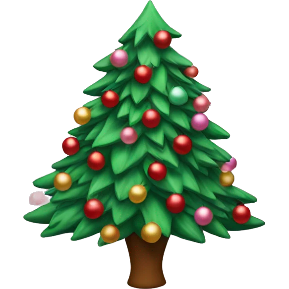 Coquette Christmas tree emoji