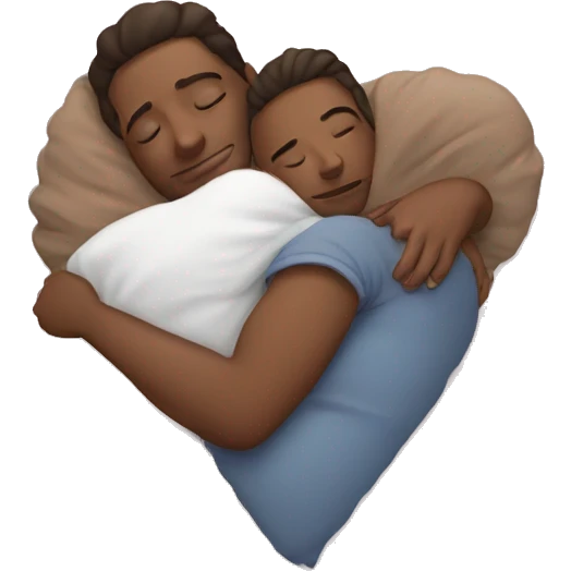 sleeping love in warm embrace emoji