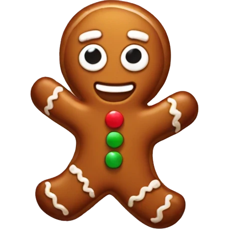 Gingerbread man emoji