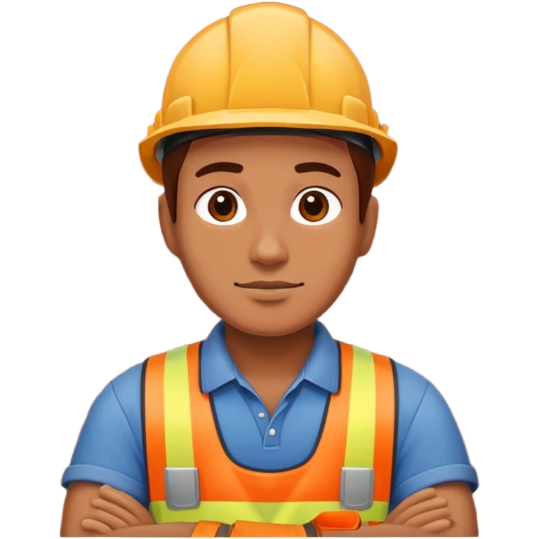 Construction worker laying brick emoji