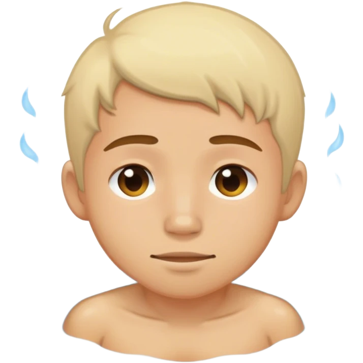 young male soak in hot round hotspring  emoji