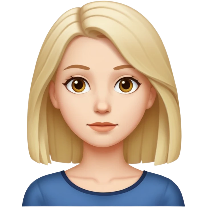 Chica blanca con cabello a los hombros emoji