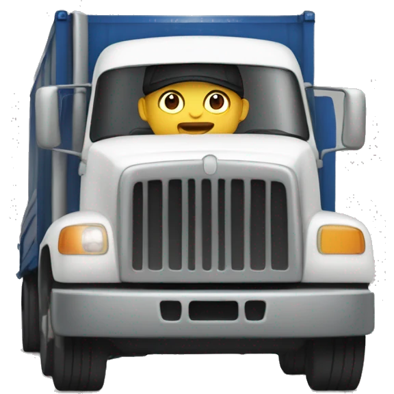 ball guy driving truck emoji