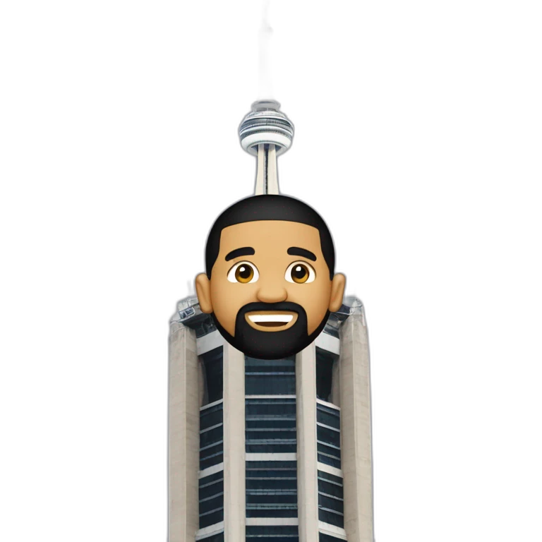 Drake on the cn tower emoji