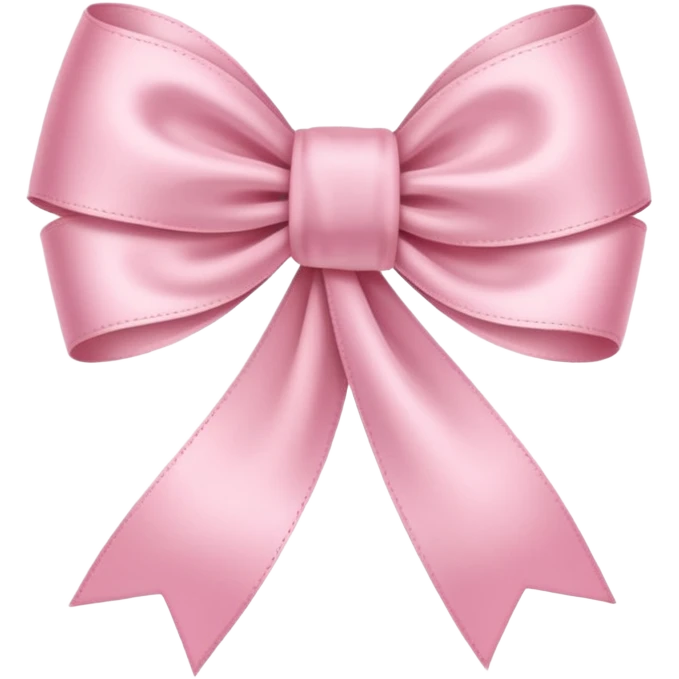 Ribbon which color is a light pink emoji