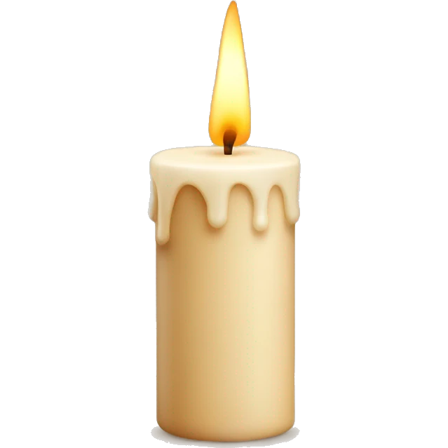 Beige color christmas candle emoji