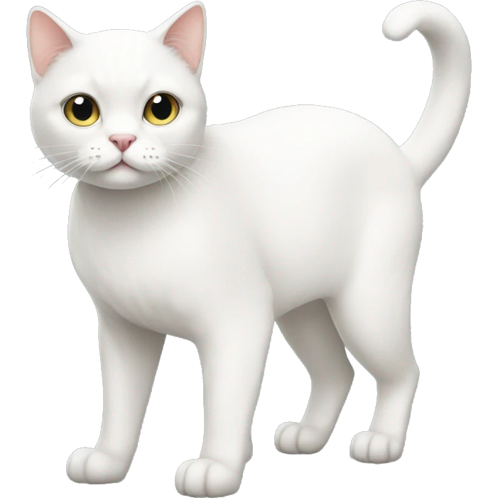 White cat full body emoji