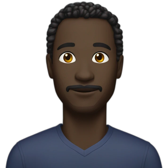 Mamadou avec de très longues locks emoji