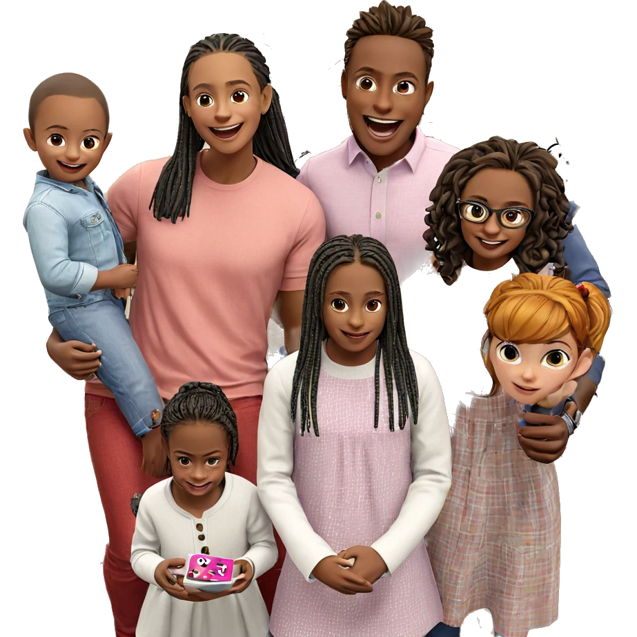 joyful gathering of friends emoji