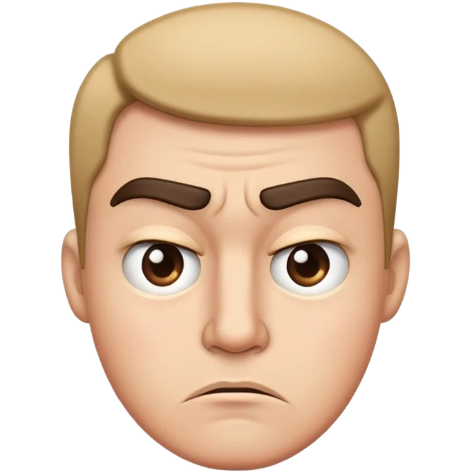 disapproving face with frown and raised eyebrow emoji