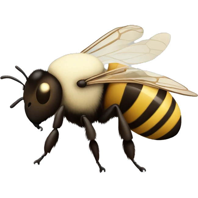 Brown and cream bumble bee emoji