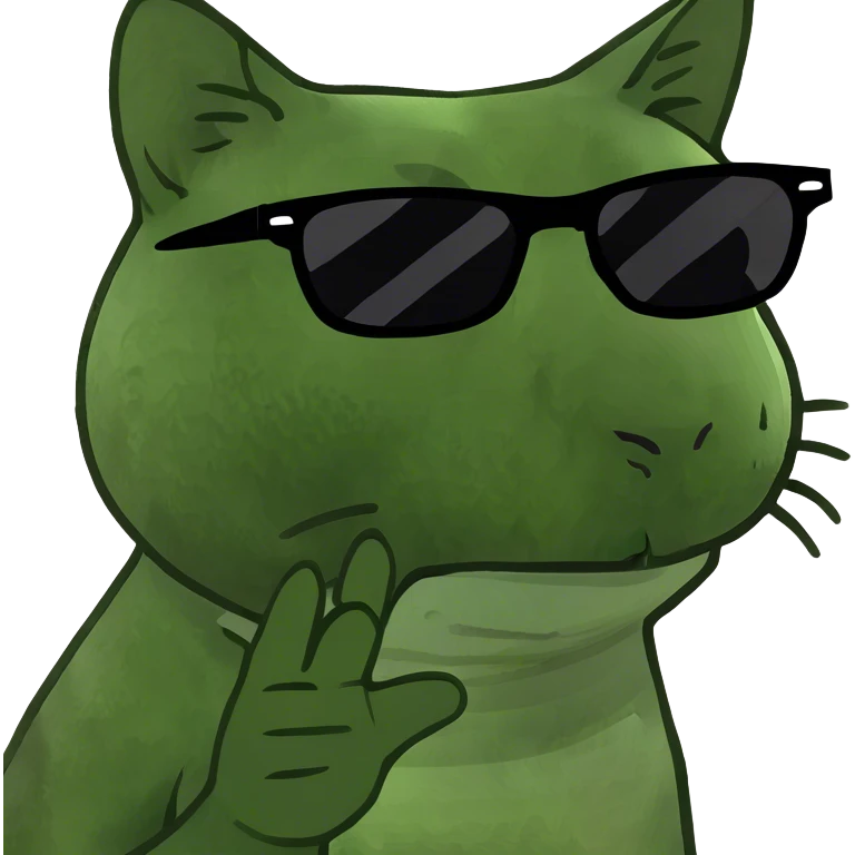 Cat with sunglasses emoji