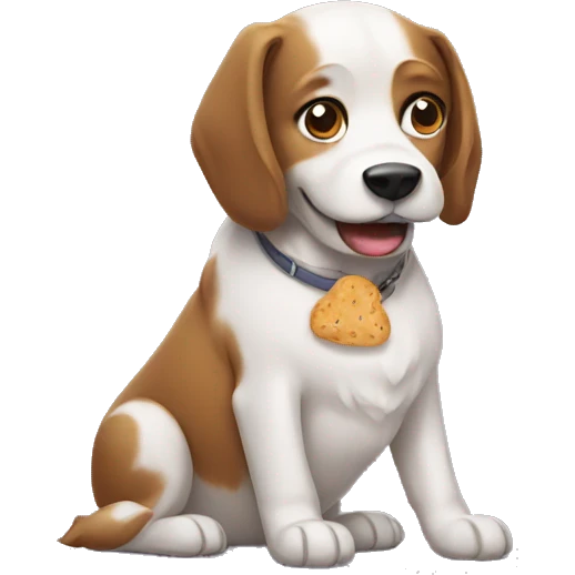 Dog with food emoji