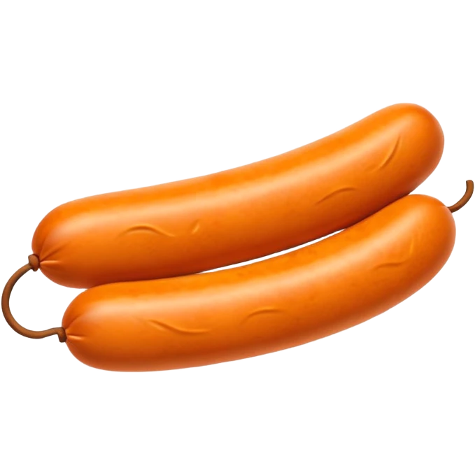 orange cylindrical pieces sausage shaped on each end with no lines emoji