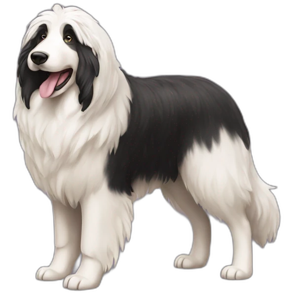 Dog old engliish sheepdog full-height emoji