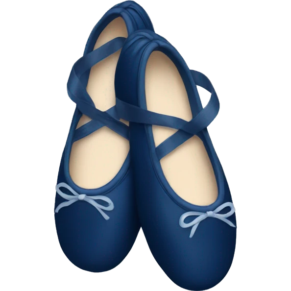 Navy blue ballet shoes  emoji