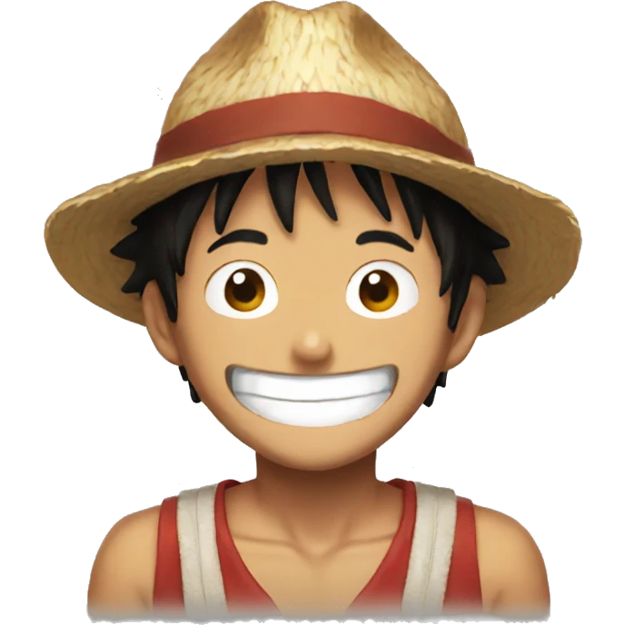 Brown Luffy Smilling emoji