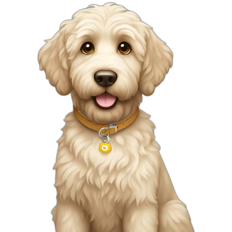 labradoodle with collar emoji