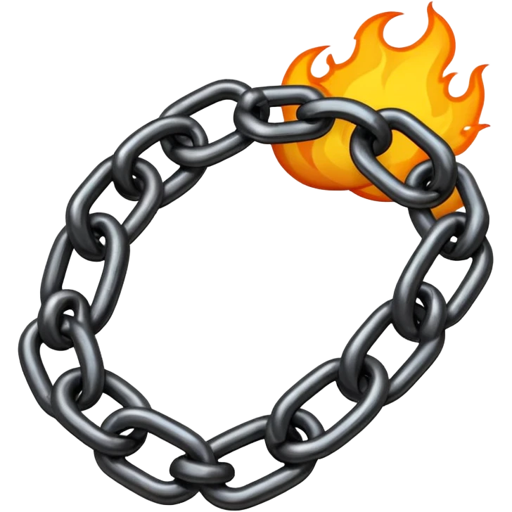 broken chain with fire emoji
