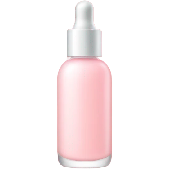 beautiful bottle of face serum light pink color emoji