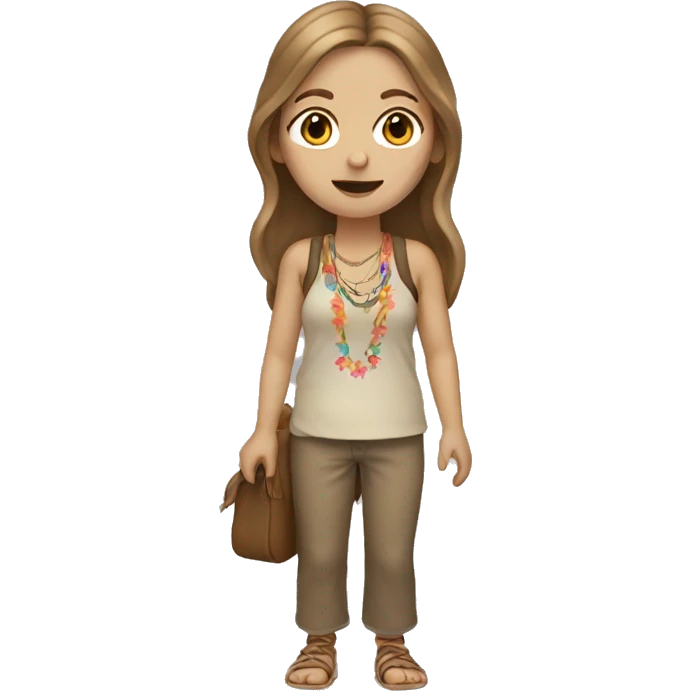 Hippie woman with light brown hair emoji