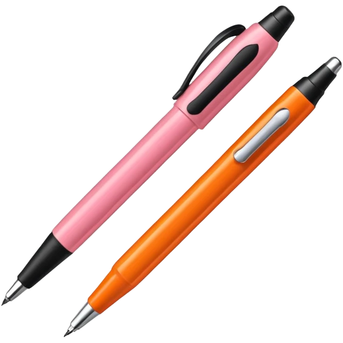 stabilo rose et orange  emoji