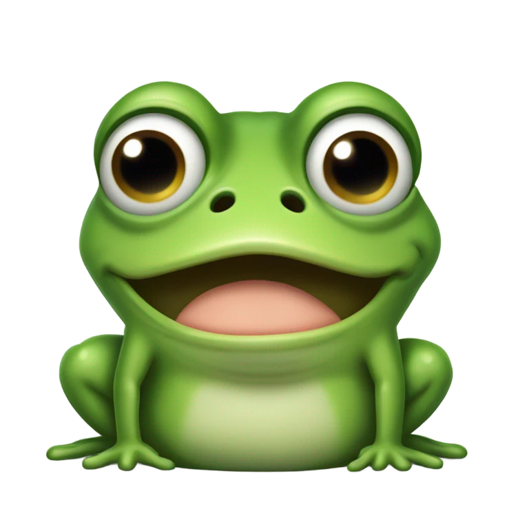 Unhappy frog emoji