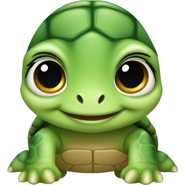 Baby turtle with cute eyes  emoji